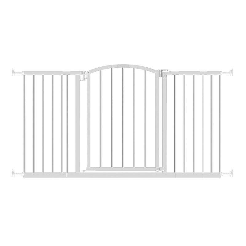 Evangelos Metal Adjustable Pressure Mounted Pet Gate With Door