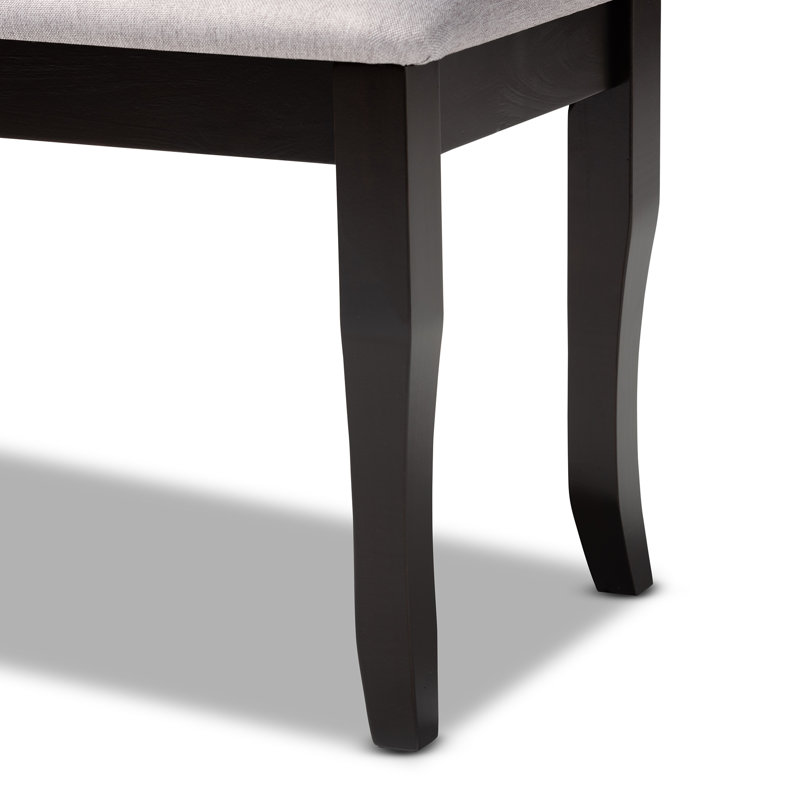 Polyester Upholstered Bench, Grey