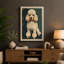 Show Poodle Portrait Japandi - Wrapped Canvas-62021718-62021720