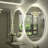 Aevar Simple & Modern Back LED Lighted Anti-fog Round Bathroom/Vanity Mirror-1267459823