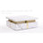 Modern Square Storage Coffee Table with 4 Drawers Contemporary Storage Table Cocktail Table Living Room Table-1148781667