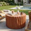 Table basse MGO texturée Terracotta Wave, préassemblée