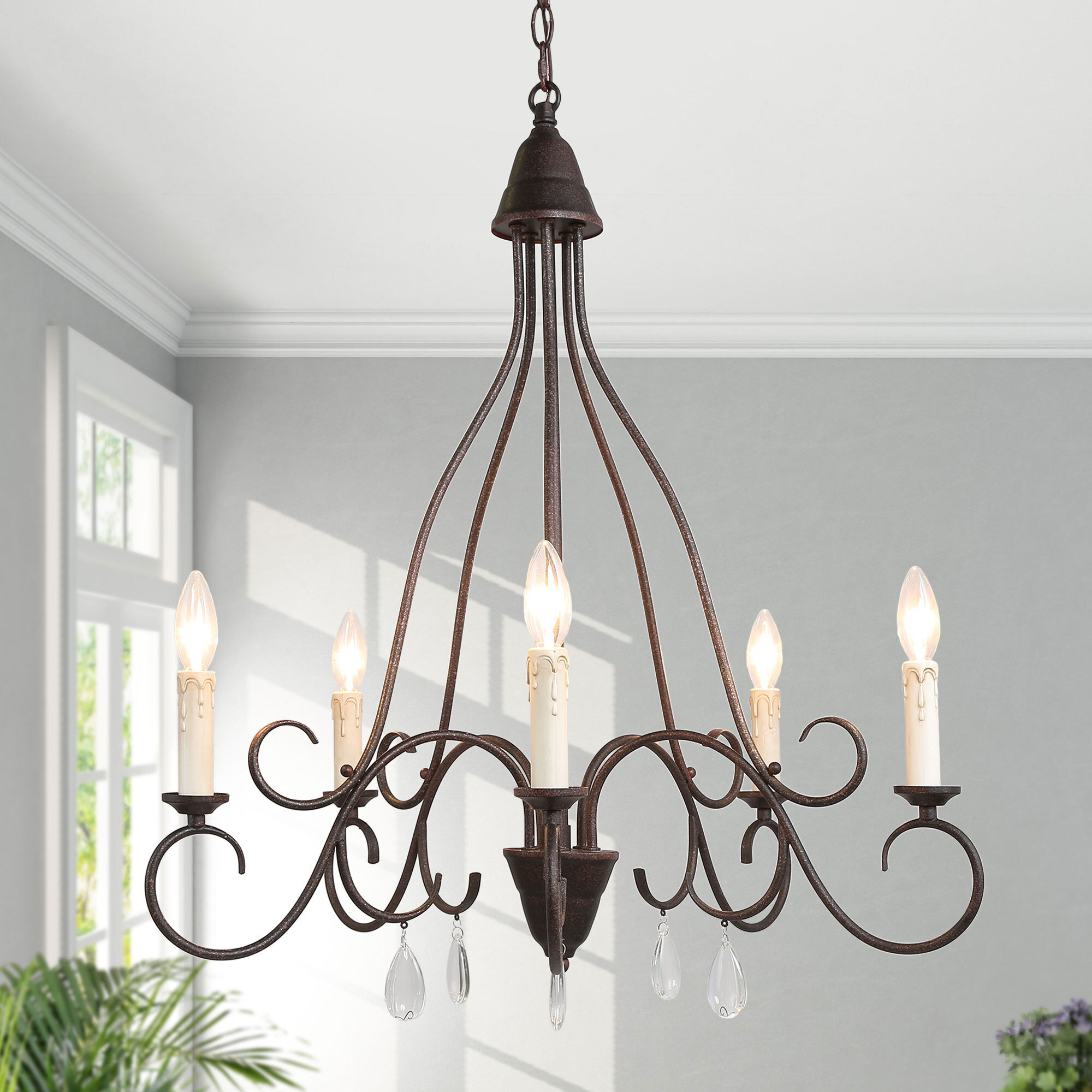 Ophelia & Co. Kandy 5 - Light Dimmable Classic / Traditional Chandelier ...