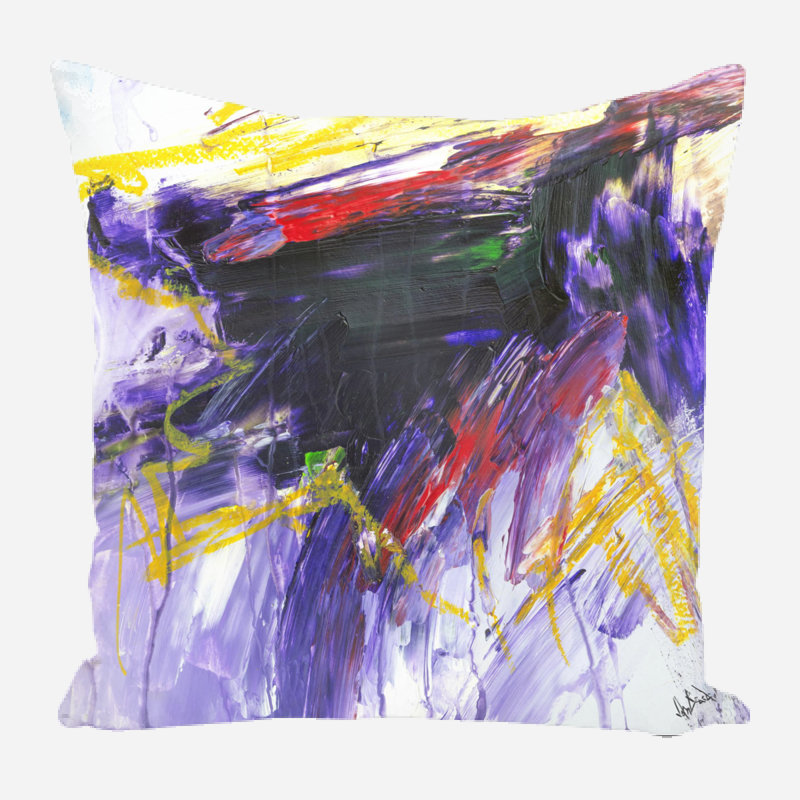 Decorative Linen Throw Pillow Linen Square Pillow Cover & Insert, 15" x 15", Square