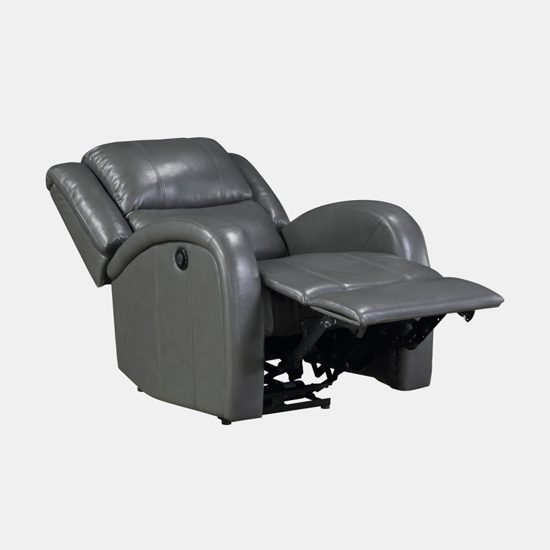 Saidie Faux Leather Lift Assist Power Recliner, Gray