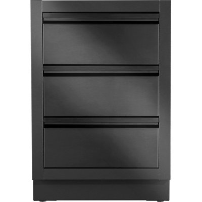 Armoire à deux tiroirs OASIS®, noir mat