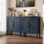 Armoire d'appoint 63 "avec tablette réglable, buffet de rangement rétro pour le salon-999936378