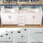 84" Double - Sink Bathroom Vanity In White Featuring Quartz Top, 2 Ceramic Basins, Adjustable Shelving, 3 Drawers And Smooth Closing Hinges For Efficient Use Of Colour With Surface, Storage Space,-118953449