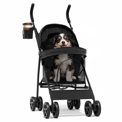 Chariot de transport pliable pour chien, poussette, 4 roues