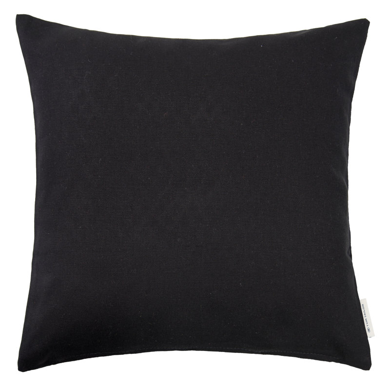 Square Throw Cushion Cover, Black, 50 cm H x 50 cm W