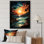 Coucher de soleil coloré sur un palmier orange coloré II