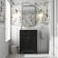 Meuble-lavabo 24 po avec 2 portes et tiroir escamotable, armoire de rangement de salle de bain avec lavabo, portes à fermeture en douceur avec organisateurs-1089432994