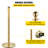 6 PCS Gold Stanchions Posts Stainless Steel Stanchion Queue Post Red Rope Retractable 38In, Designed for Both Indoor and Outdoor use.