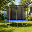 Trampoline 8 pi avec filet de sécurité, panier de basketball et échelle pour enfants