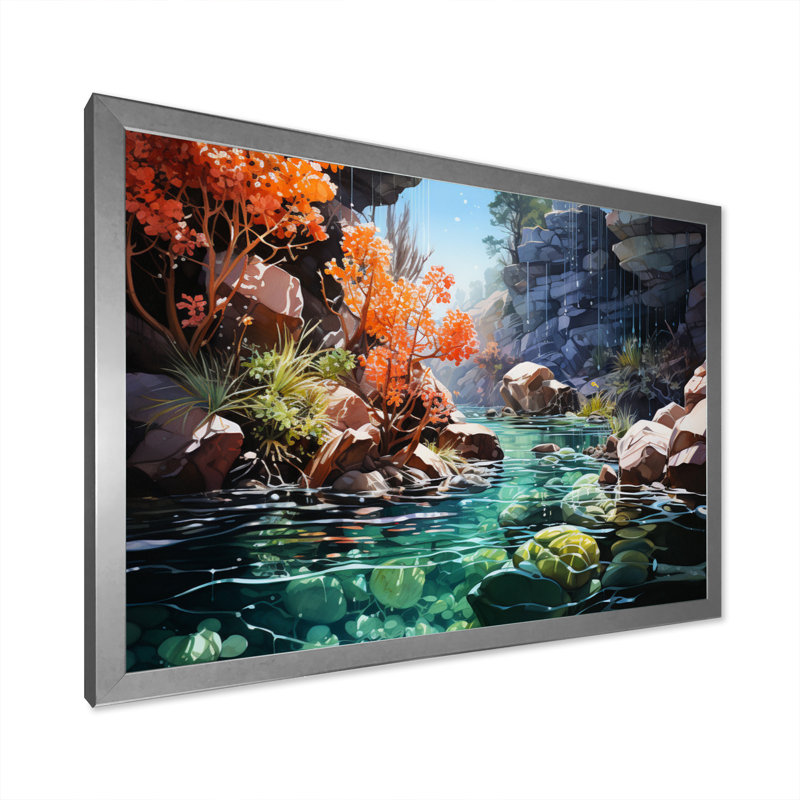 Aquariums Marine Wonders I - impression, Cadre photo argenté, H 12 po x l 20 po x P 1 po