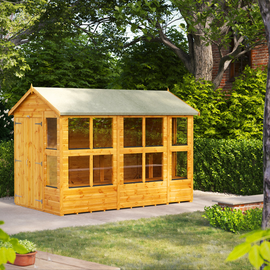 Powersheds 10 x 6ft Timber Tongue & Groove Potting Shed, Double Doors