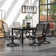 Alyah 6 - Person Metal Patio Dining Set with Extendable Rectangular Table