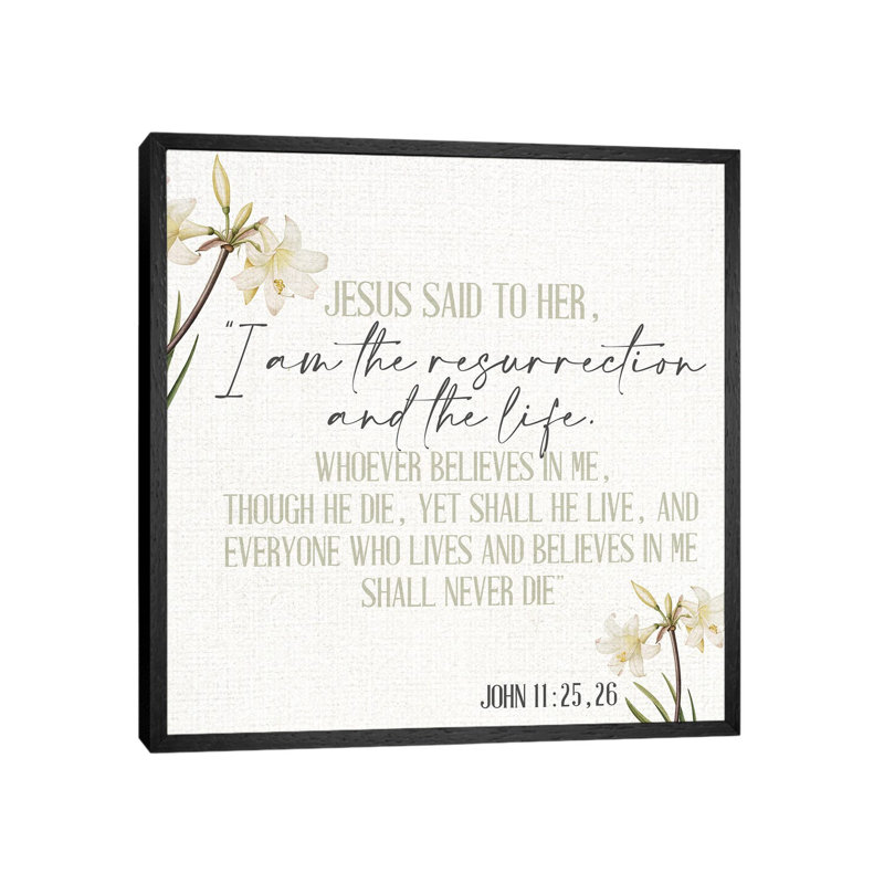 Jesus Said by Kimberly Allen - Print on Canvas, Black Framed, 45.72cm H x 45.72cm W x 3.81cm D