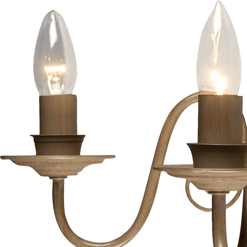 Aubervilliers Candle Wall Light, Pale Taupe Metal