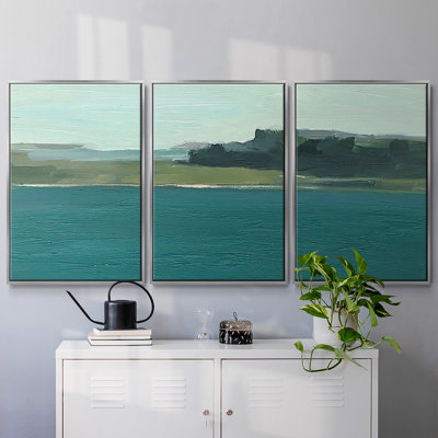 Calming Lake View II, reproduction sur toile 3 pièces