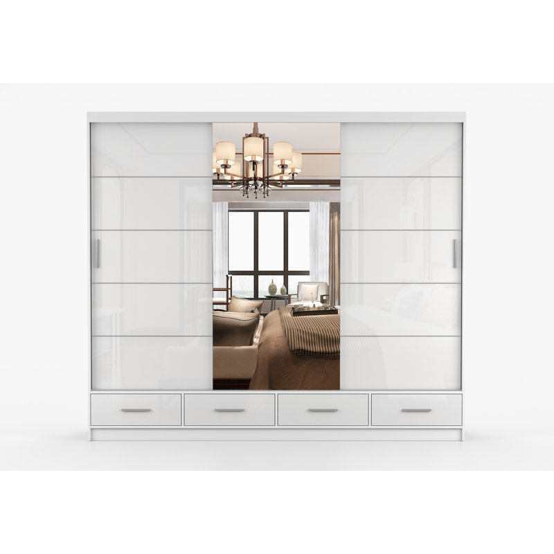 Manufactured Wood Wardrobe, White