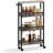 Slim Rolling Cart 5 Tier Storage Cart Narrow Cart with Handles, Metal Frame-113673957-113673958