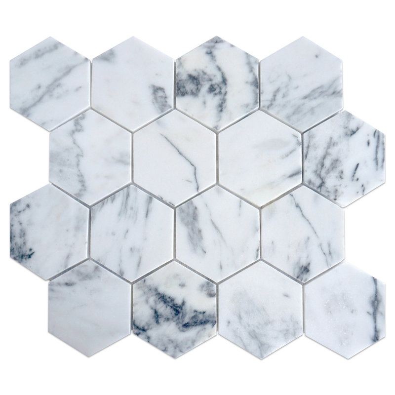 Carreau de mosaïque en marbre poli naturel 12,01 po x 10,44 po