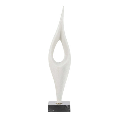Uttermost Fluid Drop White Stone Sculpture