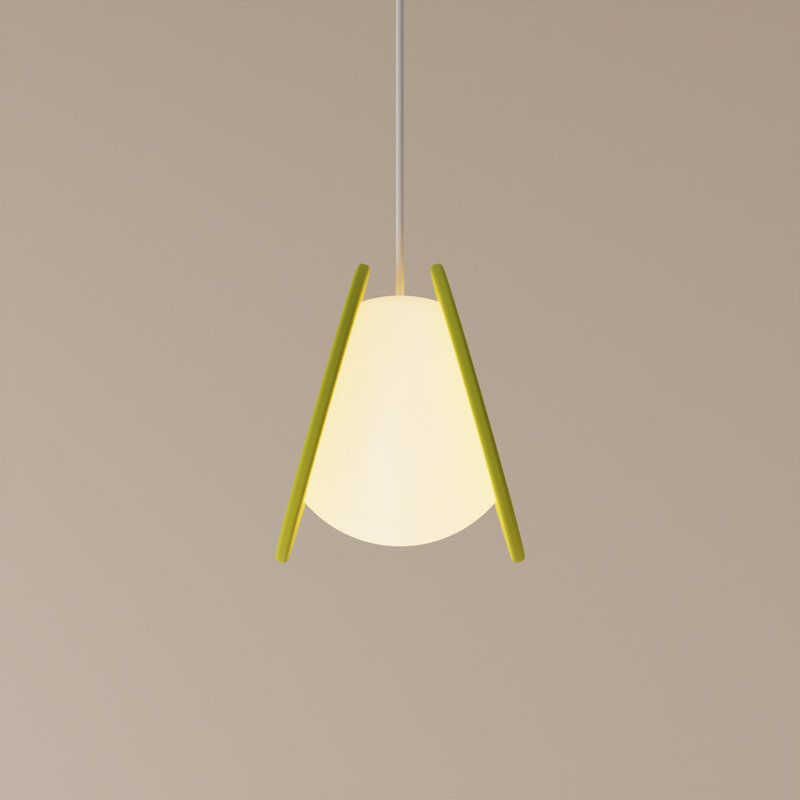 Pendulum Pendant Light, Sedona, White, 14" H x 9.69" W x 8.03" D