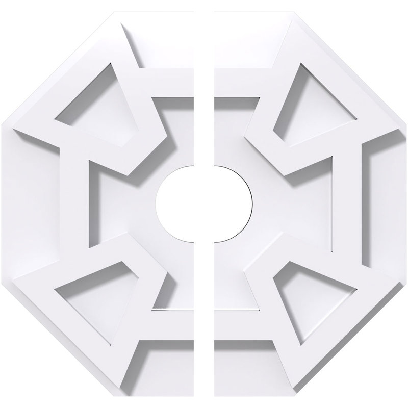 Médaillon de plafond contemporain en PVC Logan, H 1 po x l 36 po x P 36 po