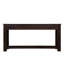63" Pine Wood Console Table With 4 Drawers And 1 Bottom Shelf For Entryway Hallway Easy Assembly 63 Inch Long Sofa Table  Light Espresso