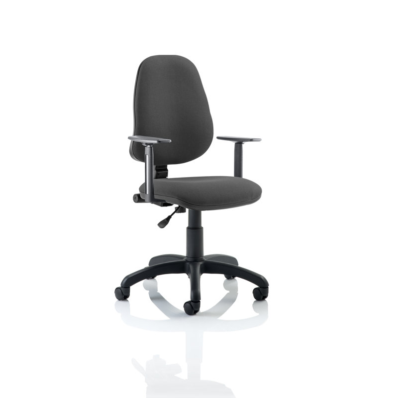 Novus III Polyester Blend Office Chair, Charcoal