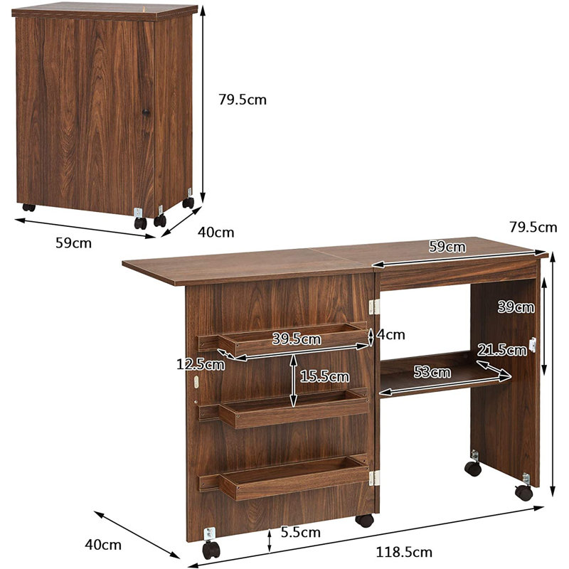 Wandi Writing Desk, Brown