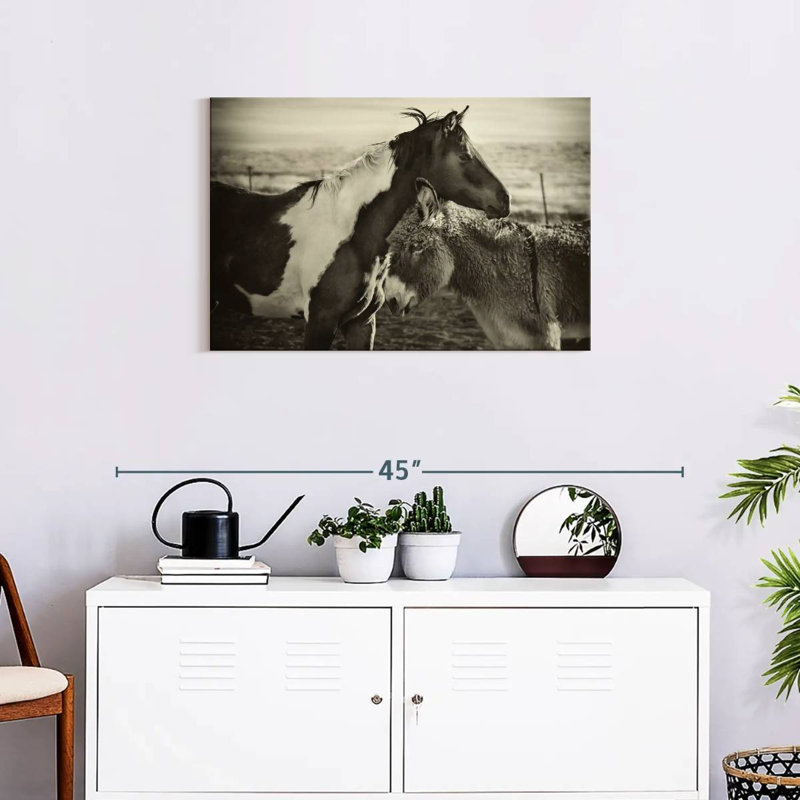 Kissing Horses I, 20" H x 30" W