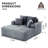 53 Inch -With a cup holder Oversized Plush Corduroy Chaise Lounge Chair，Compression-84671406