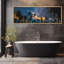 «Tropical Palm Tropical Night Sky Vibrant», reproduction d'art sur toile-98042371-111375427