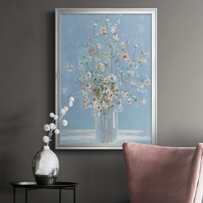 «Cherry Blossom Arrangement», reproduction encadrée de qualité supérieure - prête à être accrochée, Argent