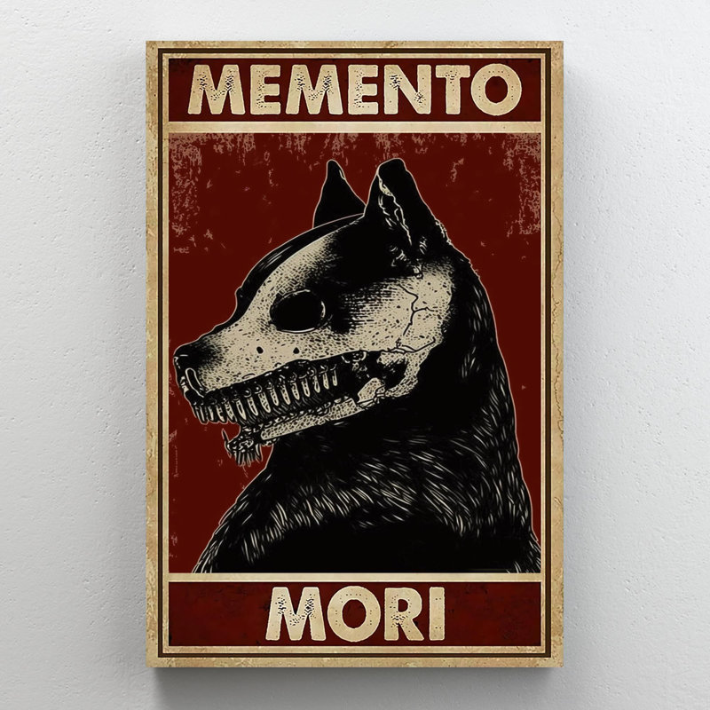 Memento Mori - 1 pièce, reproduction d'art graphique sur toile tendue, H 20 po x l 16 po x P 1,25 po