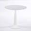 Table à piédestal moderne de 31,5 pouces de style Mid-Century, table de salle à manger multifonctionnelle pour 4 à 6 personnes et grande table basse, plateau en MDF blanc pour le salon, la cuisine et le bureau