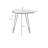 Ardoin Contemporary Modern 16.5 In. Oval White Coffee Table With Sintered Stone Top