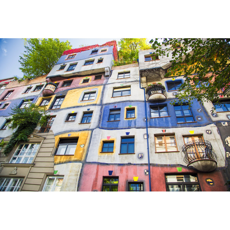 Hundertwasser House In Vienna by Kemaltaner - Wrapped Canvas Print, 51cm H x 76cm W