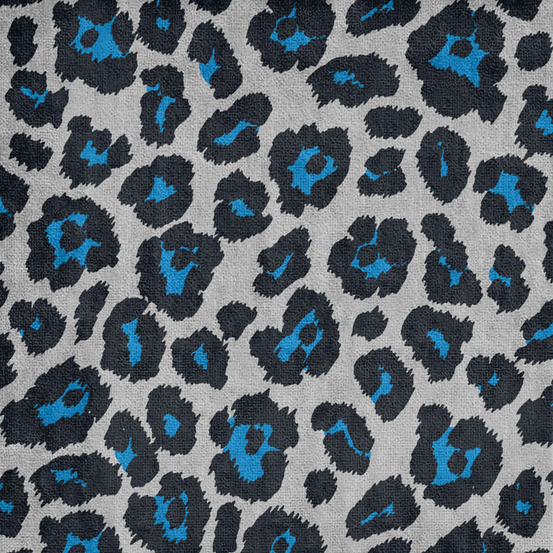Serviette de bain Garp, Argent / bleu Carolina / noir, Mélange polyester-coton