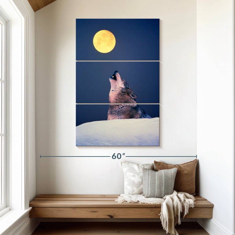 Brampt Wolf Calling The Pack, 50" H x 32" W