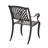 Andre 2Pcs Cast Aluminum Dining Chair - Black Mesh, And For Patio, Deck, Backyard Use  2  Mesh Style, Strong, Patio Deck-121264437
