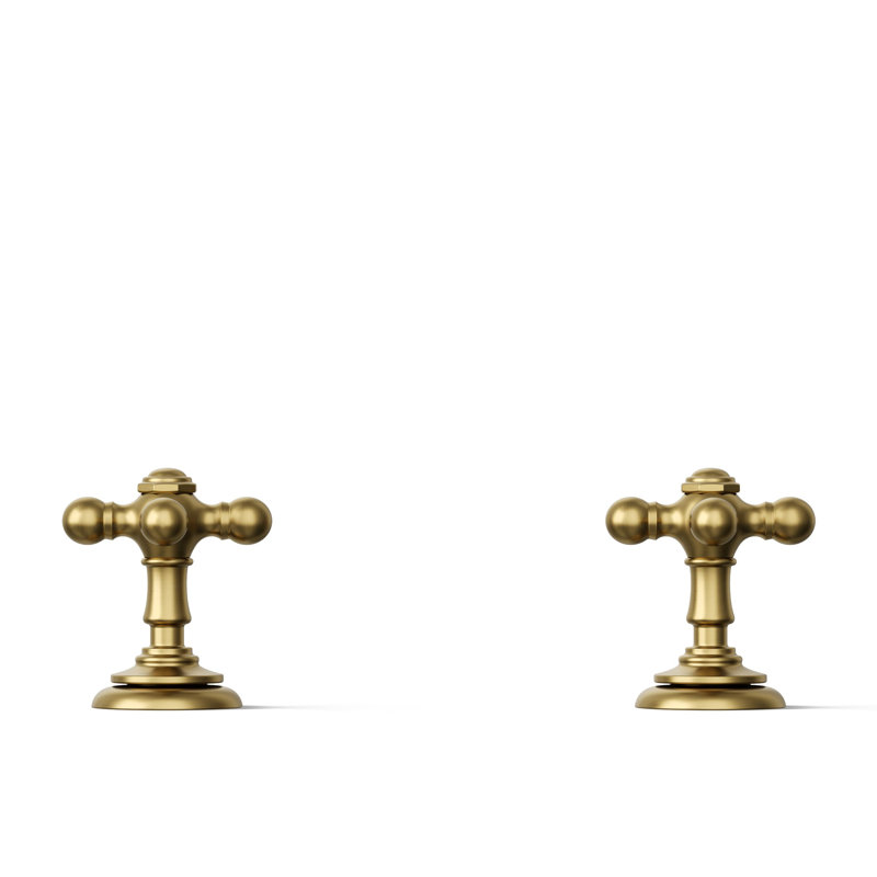 Artifacts® Bathroom Sink Cross Handles, Vibrant Brushed Moderne Brass