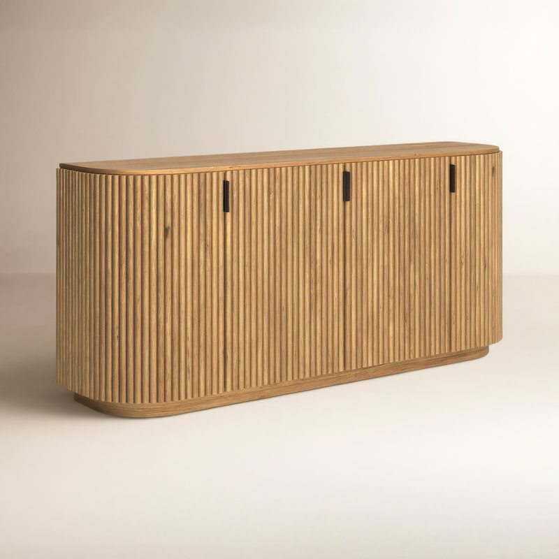 Chessa 72'' W Solid Wood Sideboard, Light Brown
