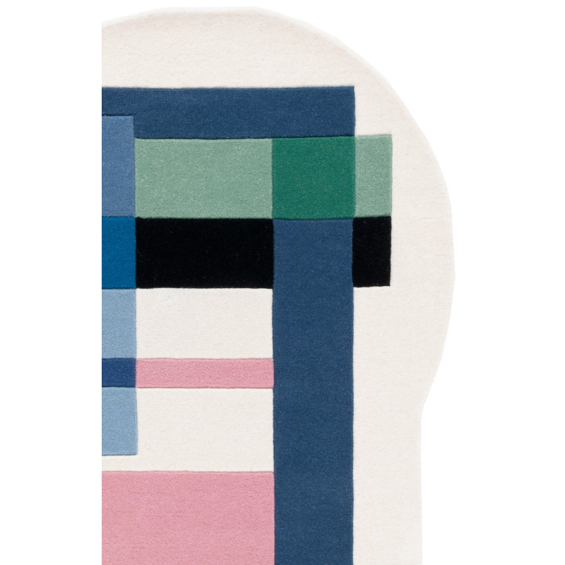 Tapis ivoire / rose Daylin, Rectangle 6 pi x 9 pi