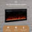Vibrance 42" Recessed or Wall Mounted Electric Fireplace Heater, Multi-Flame Colors, Voice Assistant Compatible - Logs and Crystals-116466207-102270339