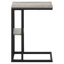 Table d'appoint en stratifié gris - structure en métal, convient à divers styles de salon et de chambre à coucher