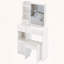 Petit meuble-lavabo avec miroir coulissant et rangement-1090478905